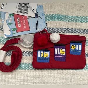 ❄️ NWT Vera Bradley Peanuts Snoopy Zip ID Lanyard in Woodstock Ski Lift ❄️